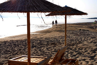 sandy beach in Naxos