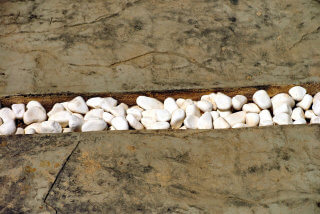 decoration of white stones in To armiro villas