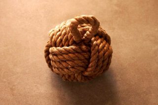 Strings of rope have been used instead of handles